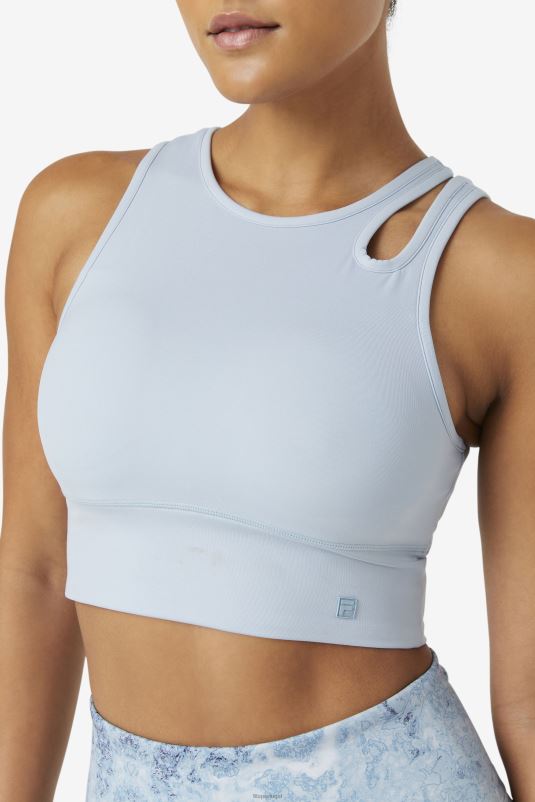 PPH0J1824 névoa azul FILA blue fog uplift slice crop bra top fila