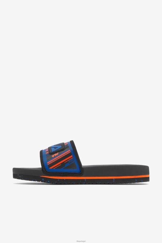 PPH0J183 preto/azul/vermelho laranja FILA slide lunar masculino fila preto/azul/vermelho laranja