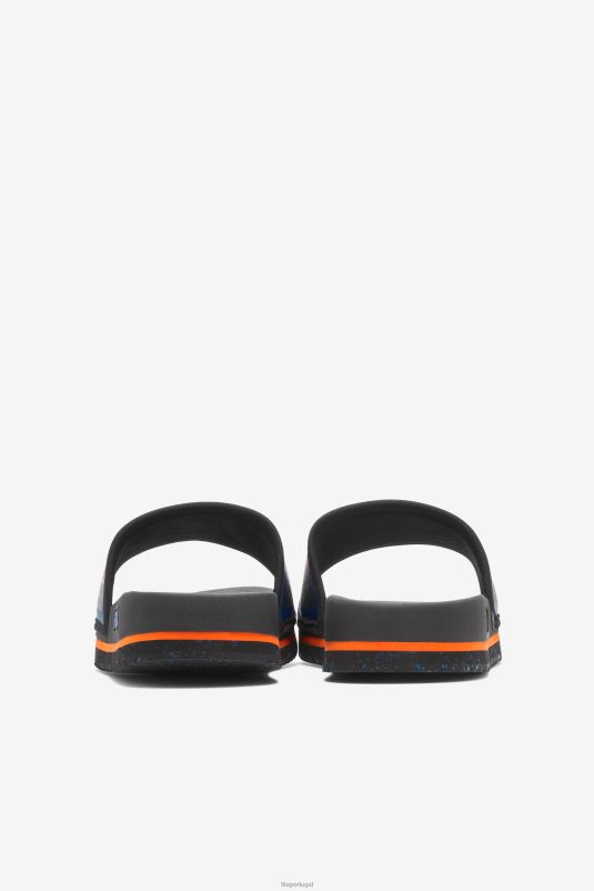 PPH0J183 preto/azul/vermelho laranja FILA slide lunar masculino fila preto/azul/vermelho laranja