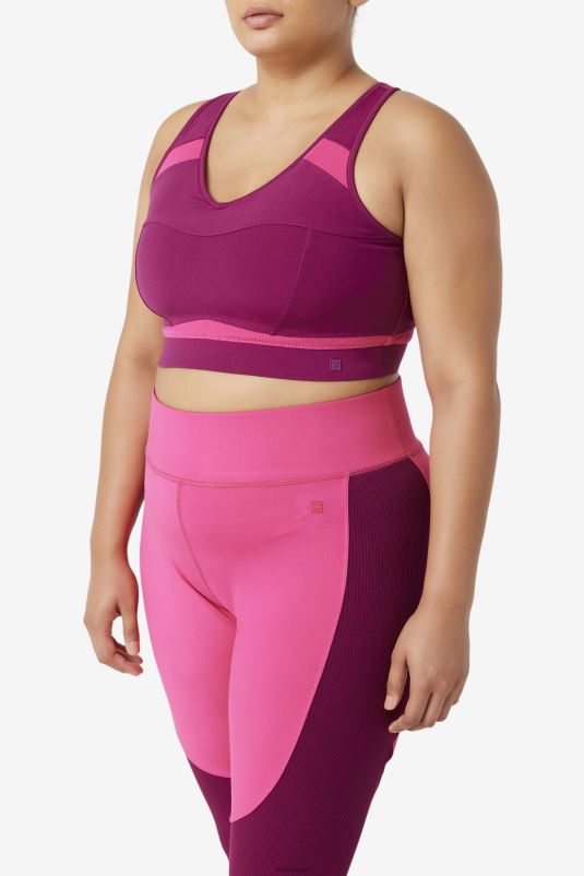 PPH0J1833 roxo magenta/rosa brilhante FILA sutiã esportivo fila uplift racerback magenta roxo/rosa brilhante