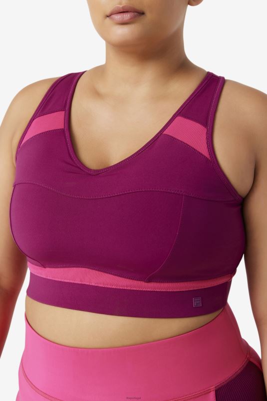 PPH0J1833 roxo magenta/rosa brilhante FILA sutiã esportivo fila uplift racerback magenta roxo/rosa brilhante