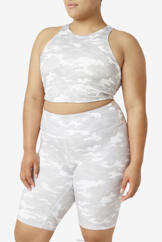 PPH0J1841 branco FILA sutiã esportivo uplift com gola alta branco fila