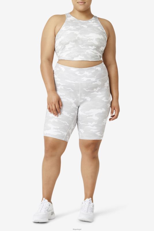 PPH0J1841 branco FILA sutiã esportivo uplift com gola alta branco fila