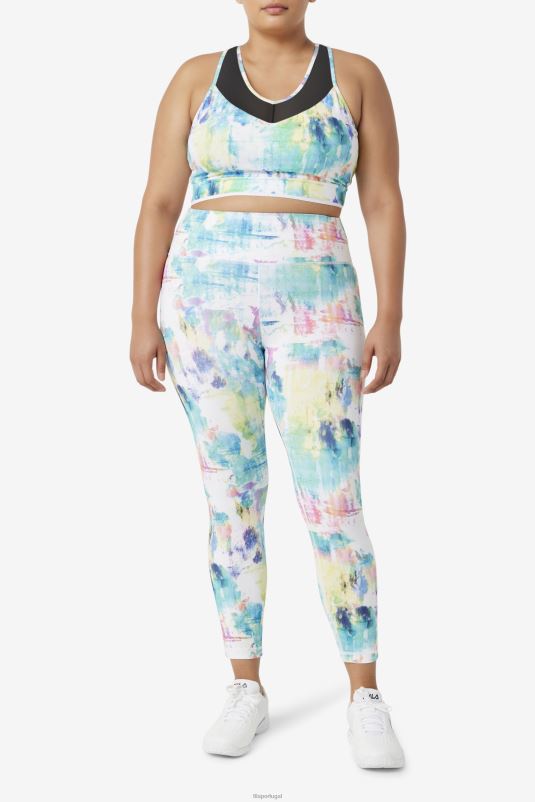 PPH0J1848 tie-dye/preto/branco FILA Sutiã tie dye/preto/branco uplift racerback top fila