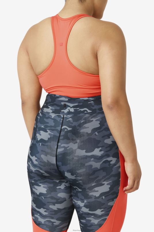PPH0J1849 coral quente FILA sutiã fila uplift racerback top coral