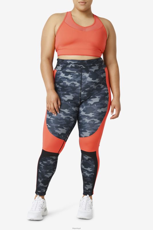 PPH0J1849 coral quente FILA sutiã fila uplift racerback top coral