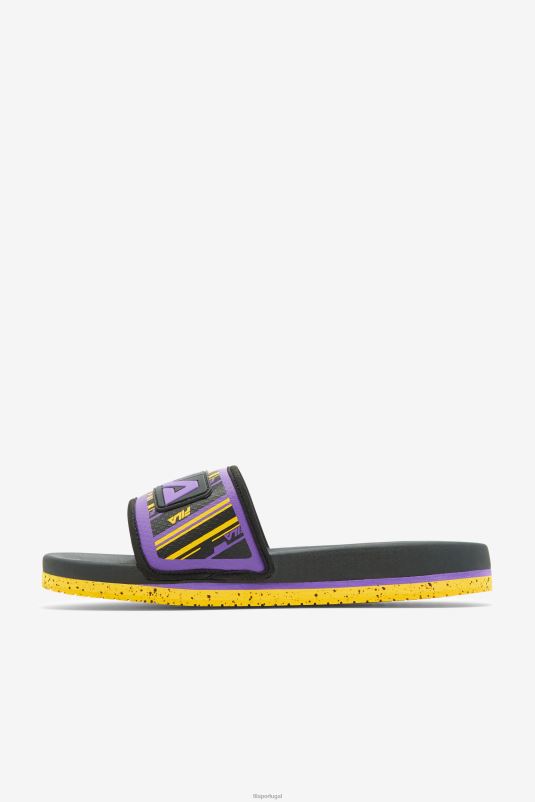 PPH0J185 preto/dourado/roxo FILA slide lunar masculino preto/dourado/roxo fila