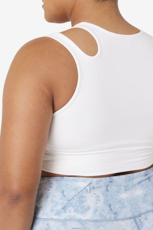 PPH0J1854 branco FILA sutiã branco uplift slice crop top fila