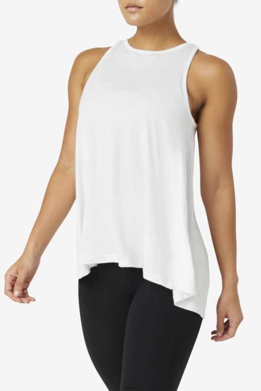 PPH0J1861 branco FILA fila fi-lux open back tank top branco