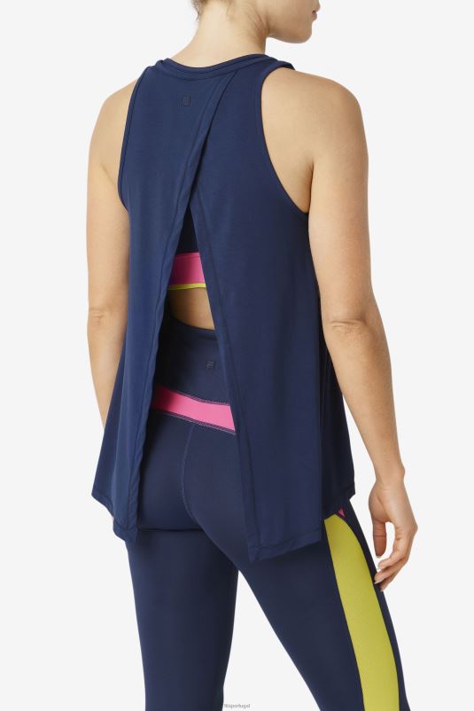PPH0J1864 marinha FILA fila tank top fi-lux azul marinho