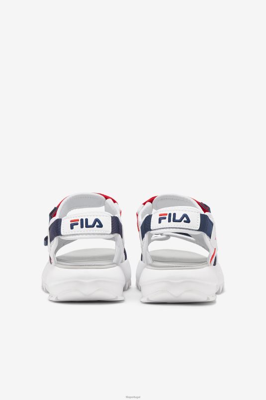 PPH0J187 branco/marinho/vermelho FILA sandália fila disruptor masculina branca/marinho/vermelha