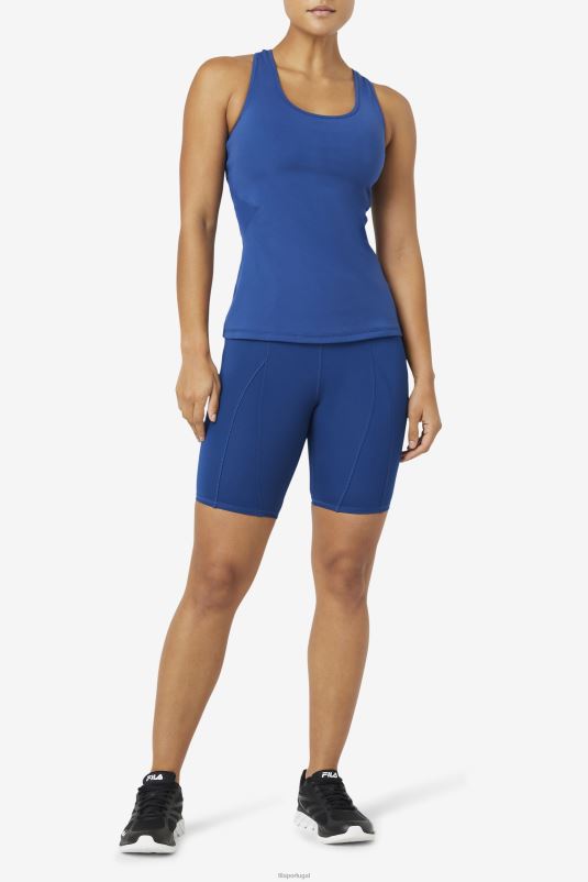 PPH0J1874 peônia marinho/preta FILA uplift open racerback tank top fila navy peony/black
