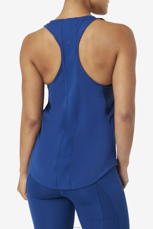 PPH0J1881 marinha FILA navypeony fila uplift regata racerback texturizada