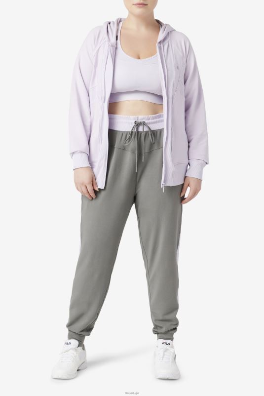 PPH0J1885 azul lavanda FILA fila fi-lux Texture Full Zip Hoodie Azul Lavanda