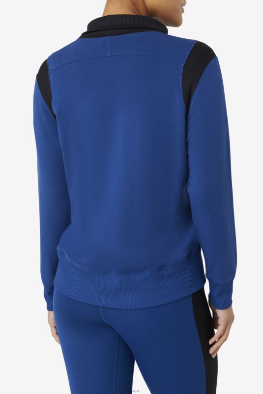 PPH0J1893 peônia da marinha FILA azul marinho peônia fila fi-lux half zip