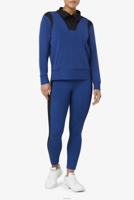 PPH0J1893 peônia da marinha FILA azul marinho peônia fila fi-lux half zip