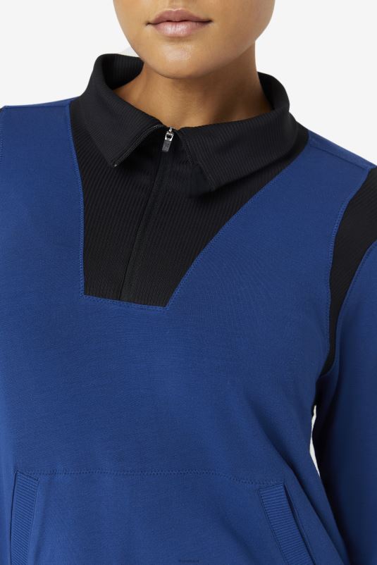 PPH0J1893 peônia da marinha FILA azul marinho peônia fila fi-lux half zip
