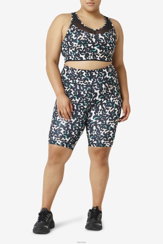 PPH0J1953 animal preto FILA short bike fila forza 8inch animal preto