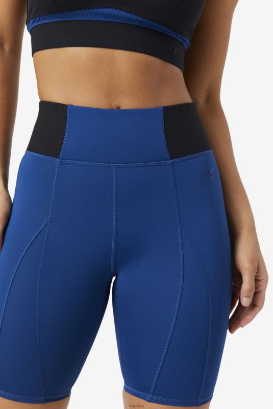 PPH0J1959 peônia da marinha FILA short de bicicleta com textura peônia azul marinho fila forza 8 polegadas