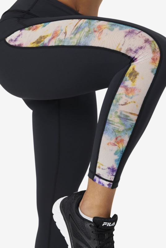 PPH0J1965 preto / tie-dye FILA legging fila forza contrast 7/8 preta/tie dye