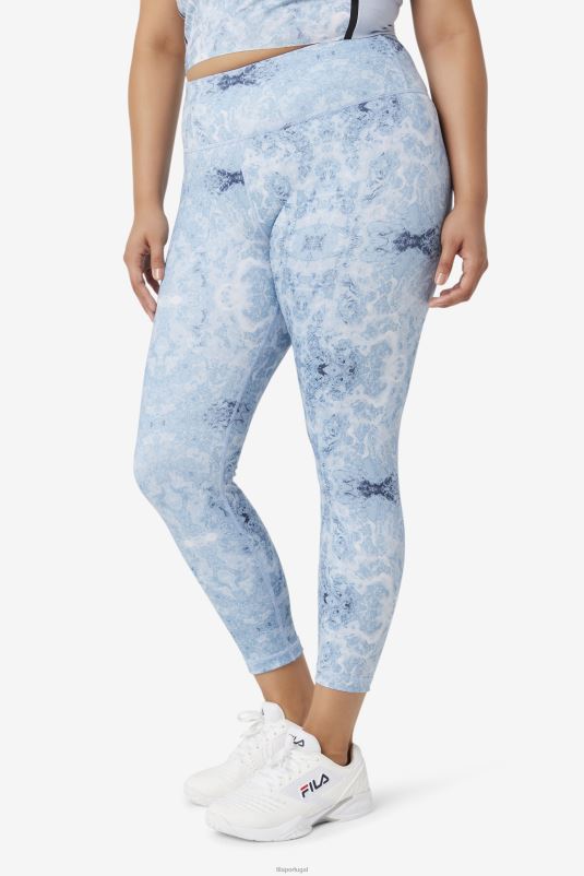 PPH0J1984 impressão de névoa azul FILA legging fila blue fog print forza elegante 7/8