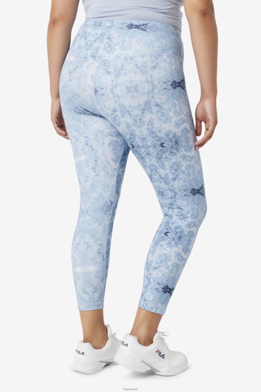 PPH0J1984 impressão de névoa azul FILA legging fila blue fog print forza elegante 7/8
