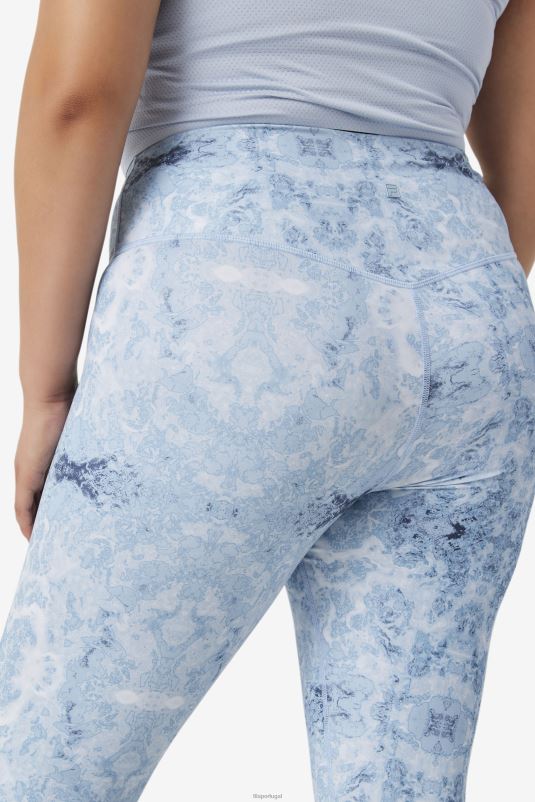 PPH0J1984 impressão de névoa azul FILA legging fila blue fog print forza elegante 7/8