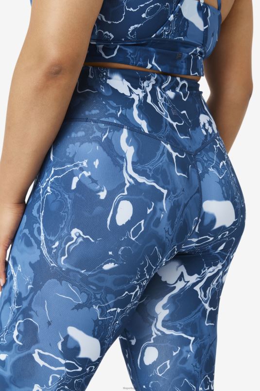 PPH0J1985 mármore marinho FILA legging forza elegante 7/8 azul marinho fila