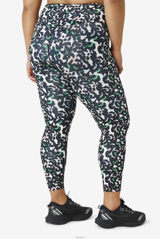 PPH0J1988 estampa animal preta FILA legging forza elegante 7/8 fila preto animal print