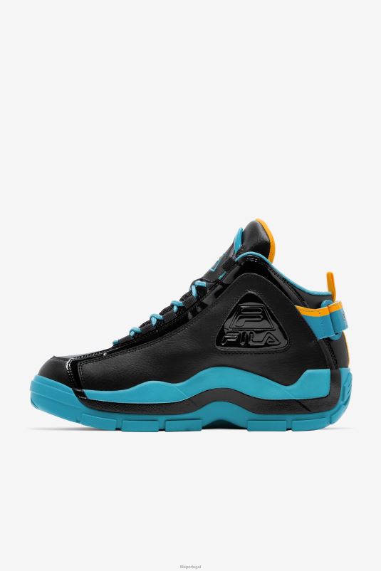PPH0J2 preto/verde-azulado/zínia FILA masculino grant hill 2 x semi-pro fila preto/teal/zinnia