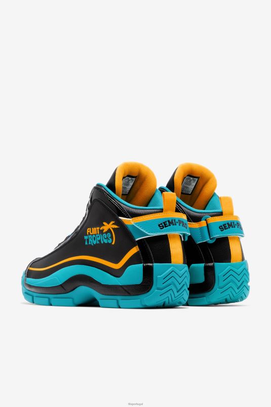 PPH0J2 preto/verde-azulado/zínia FILA masculino grant hill 2 x semi-pro fila preto/teal/zinnia