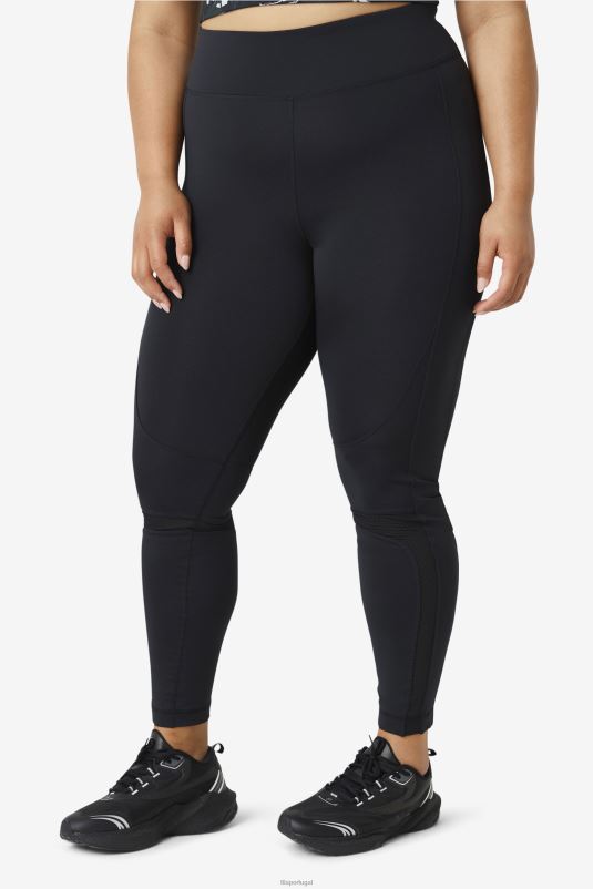 PPH0J2004 preto FILA legging longa preta forza texturizada fila