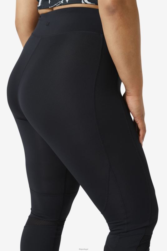 PPH0J2004 preto FILA legging longa preta forza texturizada fila