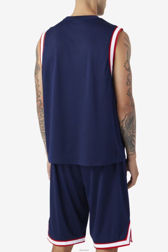 PPH0J218 marinho/vermelho/branco FILA camisa de basquete ovi fila azul marinho/vermelho/branco