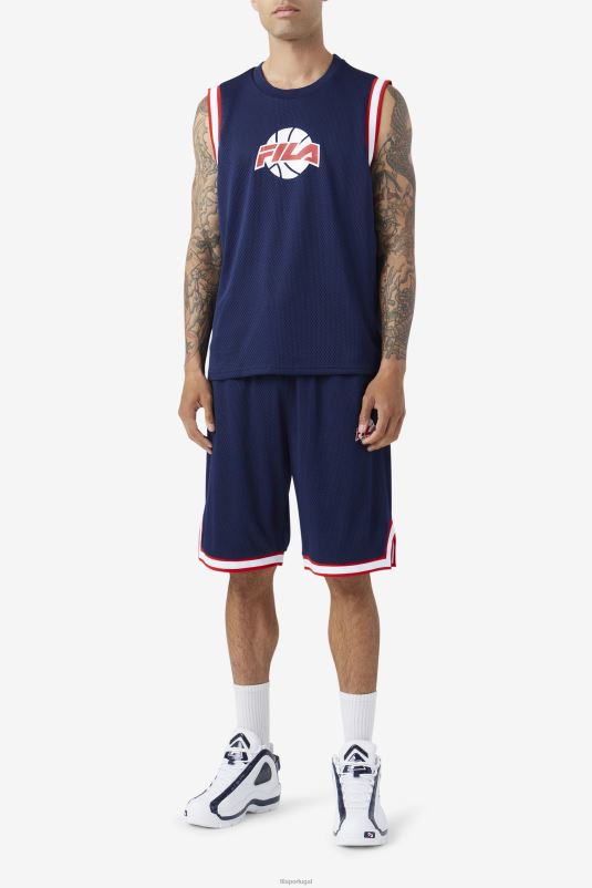 PPH0J218 marinho/vermelho/branco FILA camisa de basquete ovi fila azul marinho/vermelho/branco