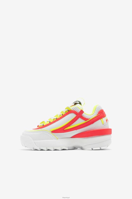 PPH0J2188 branco/coral ardente/amarelo FILA fila branco/fiery coral/amarelo disruptor infantil 2 exp