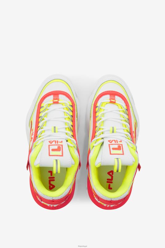 PPH0J2188 branco/coral ardente/amarelo FILA fila branco/fiery coral/amarelo disruptor infantil 2 exp