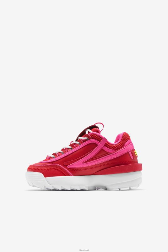 PPH0J2189 vermelho/rosa/amarelo FILA disruptor 2 exp infantil fila vermelho/rosa/amarelo
