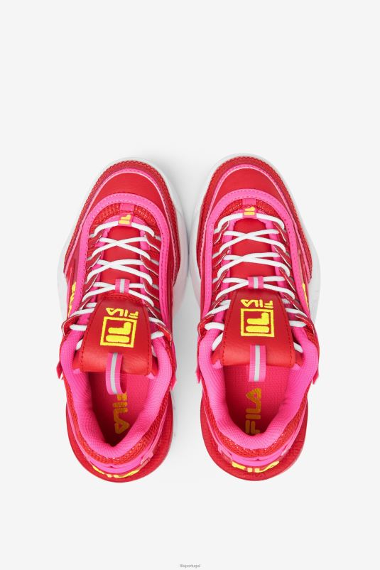 PPH0J2189 vermelho/rosa/amarelo FILA disruptor 2 exp infantil fila vermelho/rosa/amarelo