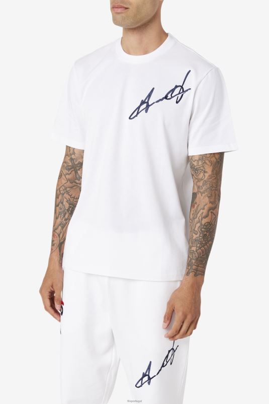 PPH0J228 branco FILA camiseta fila branca grant hill cormac