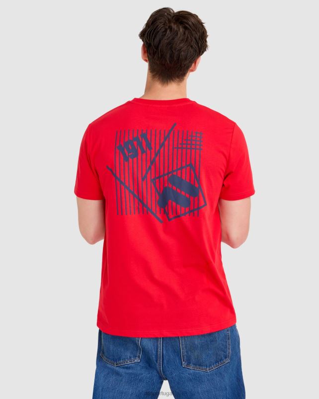 PPH0J2303 vermelho FILA camiseta fila vermelha aaron