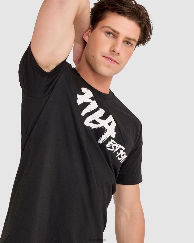 PPH0J2315 preto FILA camiseta lewis fila preta