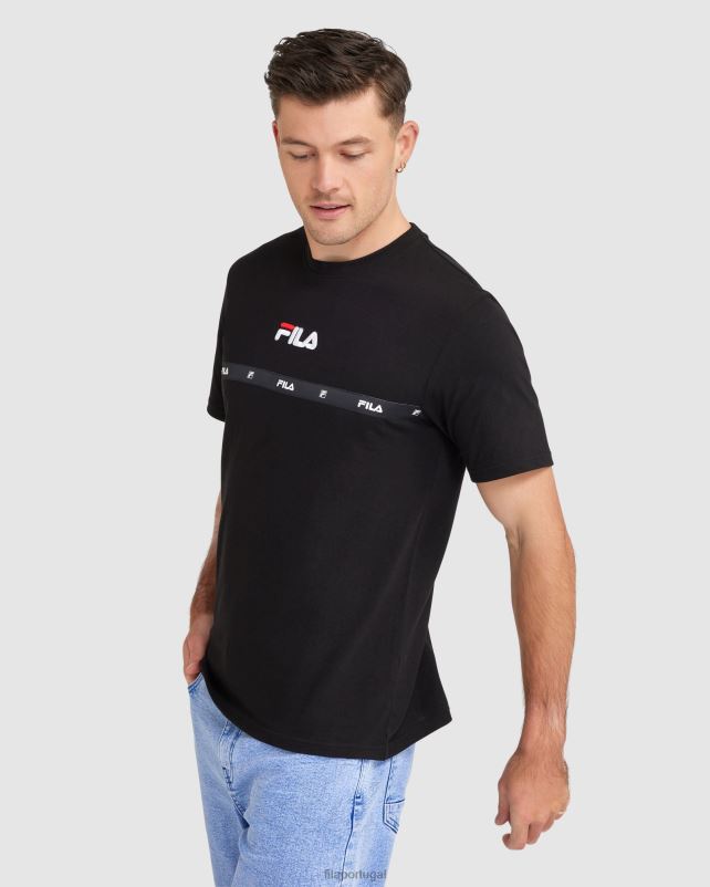 PPH0J2320 preto FILA camiseta fila masculina preta