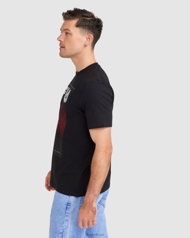 PPH0J2325 preto FILA camiseta fila cedrick masculina preta