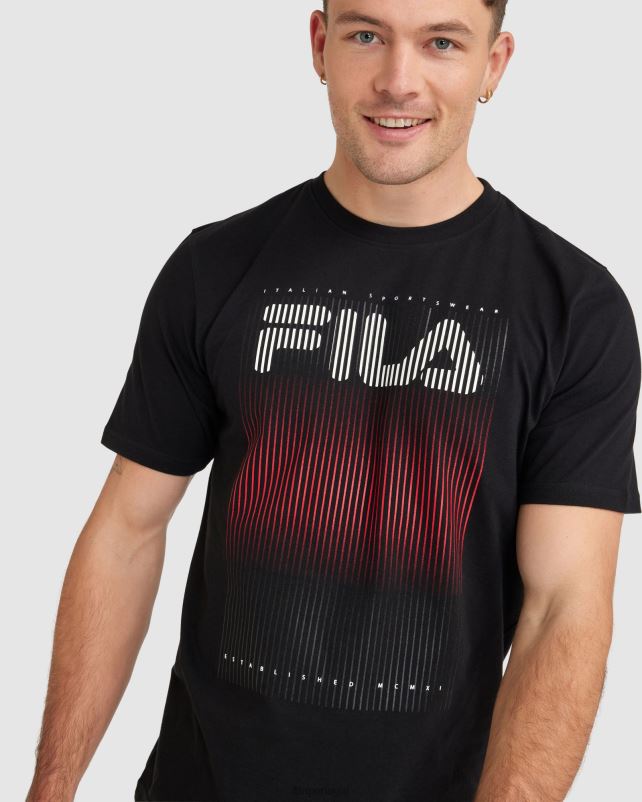 PPH0J2325 preto FILA camiseta fila cedrick masculina preta