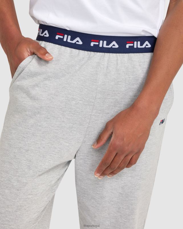 PPH0J2330 mármore prateado FILA calça básica masculina fila silver marle