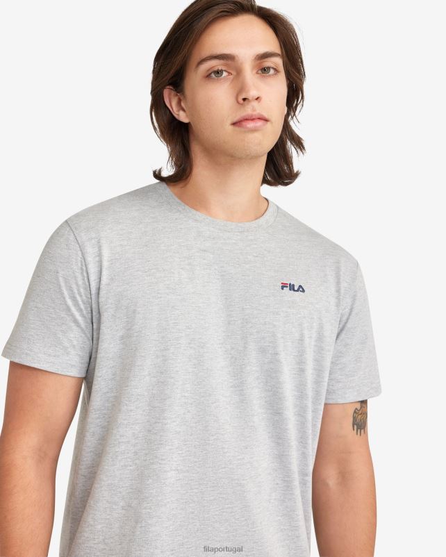 PPH0J2334 mármore prateado FILA camiseta fila silver marle básica masculina