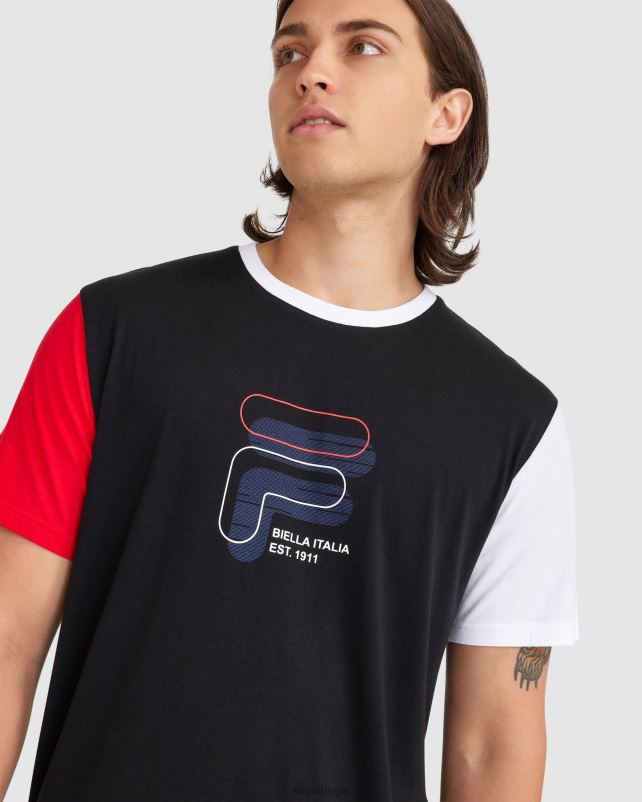 PPH0J2364 preto FILA camiseta fila lennox masculina preta