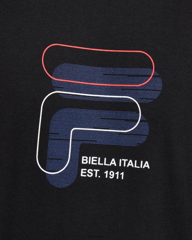 PPH0J2364 preto FILA camiseta fila lennox masculina preta