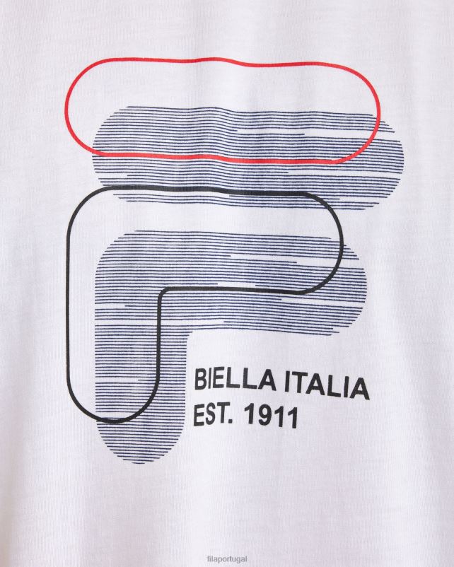 PPH0J2365 branco FILA fila fila masculina plus lennox camiseta branca